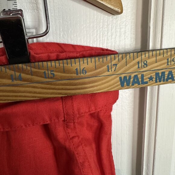Lauren Ralph Lauren Island Hibiscus Red Straight Crop Leg Pants Size 14p 14 NWT - Picture 8 of 9